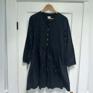 J. Crew Factory Black Button-Down Dress
